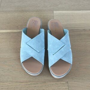 Sorel Cameron Light Blue Mule. 8 1/2
